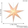 Weihnachtsstern Sensy von Star Trading, 3D Papierstern Weihnachten in Weiß, Dekostern zum Aufhängen mit Kabel, E14 Fassung, Ø: 70 cm Bild 3