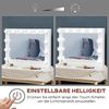 HOMCOM Spiegel Kosmetikspiegel mit 12 Dimmbare LED Lampen (Schminkspiegel, 1-St, Hollywood Spiegel), 80 x 60 cm Bild 4