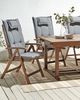 Set mit 6 Stühlen und Sitzkissen AMANTEA Akazienholz Grau Bild 2