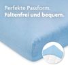 Julius Zöllner Jersey Spannbettlaken für Wiegen 90x40 cm und Stubenwagen, 100% Jersey-Baumwolle, Oeko-TEX Standard 100 Zertifiziert, Gr. 90x40 cm, 2er Pack, hellblau Bild 5
