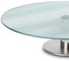 Spetebo Tortenständer Glas Kuchenplatte - Ø 30 cm, Metall Fuß, (Packung, 1-tlg, 1 x Tortenplatte), strukturierte Glasplatte um 360° drehbar Bild 3