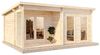 Alpholz Gartenhaus Orkus Gartenhaus aus Holz Holzhaus mit 44 mm Wandstärke inklusive Terrasse Blockbohlenhaus Bild 4
