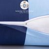 Alreya 2er-Set Renforcé Kissenbezug 40x40 cm - 100% Baumwolle mit YKK Reißverschluss, Superweicher Kopfkissenbezug 40x40, Kissenhülle, Blaue Wellen, nur Kissenbezug Bild 3