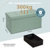 Blumtal Sitzbank mit Stauraum + extra Box - Truhenbank mit Stauraum 76 x 38 x 38 cm - Sitztruhe mit Stauraum - Bequemer Hocker mit Stauraum - Aufbewahrungsboxen - Storage Bench - Sitzbox in Türkis hell Bild 3