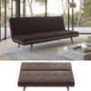 3er-Sofa Herstal, Couch Schlafsofa Gästebett Bettsofa 177cm ~ Textil, braun Bild 3