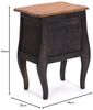 Beistellkommode LOUIS Mahagoni Massivholz, mit 2 Schubladen 04 schwarz-natur Bild 2