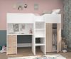 Hochbett >Tom 1< in Jacksen Eiche / Weiss - 203x95x147cm (LxBxH) Bild 3