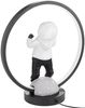 BRUBAKER LED Tischleuchte Astronaut mit Hoodie und Gold verchromtem Helm in Anime Pose, mit indirekter Beleuchtung und USB-C Stecker, LED fest integriert, 33 cm Tischlampe mit LED-Ring - Handbemalte Weltraum Nachttischlampe Bild 5