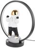 BRUBAKER LED Tischleuchte Astronaut mit Hoodie und Gold verchromtem Helm in Anime Pose, mit indirekter Beleuchtung und USB-C Stecker, LED fest integriert, 33 cm Tischlampe mit LED-Ring - Handbemalte Weltraum Nachttischlampe Bild 4