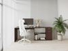 Schreibtisch klein 136 x 101 x 75 cm Eiche Dunkelbraun – Bürotisch Eckschreibtisch RICOO WM083-FM Bild 4