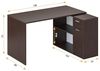 Schreibtisch klein 136 x 101 x 75 cm Eiche Dunkelbraun – Bürotisch Eckschreibtisch RICOO WM083-FM Bild 3