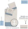MTOnlinehandel Bettwäsche Küstenkind Anker, 100% Baumwolle, ideal als Partnerbettwäsche, Renforcé, 2 teilig, maritime Anker Bettwäsche gestreift Bild 4