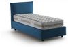 Talamo Italia - Einzelbett Daisy, Bettkasten mit Stoffbezug, 100% Made in Italy, Öffnung vorne, inklusive Matratze 80x190 cm, Blau Bild 3