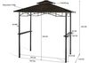 Grasekamp Hardtop BBQ Grill Pavillon 1,5x2,4 m Doppelstegplatten Polycarbon Grillpavillon Braun Bild 4