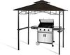 Grasekamp Hardtop BBQ Grill Pavillon 1,5x2,4 m Doppelstegplatten Polycarbon Grillpavillon Braun Bild 5