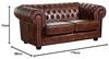 Norwin Sofa 2-Sitzer Wischleder Braun Buche Nussbaumfarben Bild 2