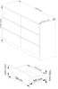 Home Collective Kommode 120cm breit, Schlafzimmer und Wohnzimmer vielseitig einsetzbar, für Flur und Kinderzimmer 6 Schubladen weiß Bild 3