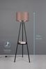 lightling Stehlampe Coby, ohne Leuchtmittel, mit Ablagefläche, Fußschaler, Stoffschirm, E27 Bild 5