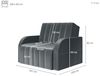 MOEBLO Kindersofa aus Samtstoff MONTANA 80, mit Bettfunktion Schlafsofa mit Bettkasten Sessel mit Schlaffunktion Schlafsessel Sofa Sessel Jugendsofa Schlafsofa 1-Sitzer Gästebett, mit Relaxfunktion Bild 3