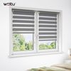 WOLTU Doppelrollo Klemmfix ohne Bohren Dunkelgrau 60x120 cm (BxH), Duo Rollo Zebrarollo Fensterrollo Klemmrollo Seitenzugrollo Easyfix lichtdurchlässig & verdunkelnd Rollos für Fenster und Tür Bild 2