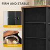 DWVO Kommode mit 8 Schubladen, Schrank aus Stoff mit Griffen, Metallgestell & MDF-Holzplatte, langlebig, für Schlafzimmer & Wohnzimmer,Schwarz Bild 5