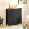DWVO Kommode mit 8 Schubladen, Schrank aus Stoff mit Griffen, Metallgestell & MDF-Holzplatte, langlebig, für Schlafzimmer & Wohnzimmer,Schwarz Bild 2