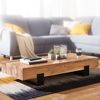 Wohnling Couchtisch SARON 130 x 25 x 59 cm Akazie Massivholz / Metall Bild 2