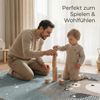 Jimri Kinderteppich Happy Friends Teppich für Kinderzimmer, Kinderteppich Bär Hase Panda, Rechteckig Bild 4