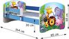 ACMA Kinderbett Jugendbett mit Einer Schublade und Matratze Blau mit Rausfallschutz Lattenrost II 140x70 160x80 180x80 (42 Traktor, 160x80) Bild 3