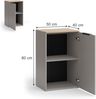 Kommode Wido Greige 50 x 80 cm mit Regal Vicco Bild 3