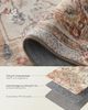 SONGMICS HOME Vintage Teppich, 160x230 cm, Wohnzimmerteppich, Schlafzimmerteppich, Waschbarerteppich, Rutschfester Teppich, für Küche, Flur, Esszimmer, cappuccinobeige TAR033L01 Bild 3