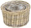 3x Pflanzkorb "Koboo Grey" aus Rattan, Ø 26, 32, 40 cm, Blumentopf, Pflanzkübel, Pflanztopf für Draußen, Blumenkübel Bild 4