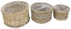 3x Pflanzkorb "Koboo Grey" aus Rattan, Ø 26, 32, 40 cm, Blumentopf, Pflanzkübel, Pflanztopf für Draußen, Blumenkübel Bild 2