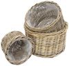 3x Pflanzkorb "Koboo Grey" aus Rattan, Ø 26, 32, 40 cm, Blumentopf, Pflanzkübel, Pflanztopf für Draußen, Blumenkübel Bild 3