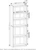 Furinno Jaya Bücherregal, 5-stufiges Bücherregal, Bookcase, mit verstellbaren Böden, 9.5 x 24.5 x 71.1, für Homeoffice, Wohnzimmer, Bernstein-Eiche, Amber Oak Bild 3