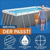 Bestway Power Steel Frame Pool Set mit Sandfilteranlage 412 x 201 x 122 cm, grau, eckig Bild 3