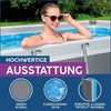 Bestway Power Steel Frame Pool Set mit Sandfilteranlage 412 x 201 x 122 cm, grau, eckig Bild 5