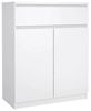 Dmora Sideboard mit Türen und einer Schublade, weiß glänzend, 80 x 100 x 41 cm Bild 5