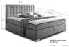 Möbel-Eins ISABELL Boxspringbett weiß 90x200 cm, Härtegrad 3 Bild 3