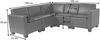 Modular Sofa-System Couch-Garnitur Lyon 5, Kunstleder ~ rot Bild 2