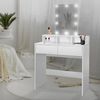 ML-DESIGN Schminktisch Frisierkommode aus MDF Holz mit Spiegel Make-up Tisch, Kosmetiktisch Weiß mit LED Beleuchtung und Schublade Schminkkommode Bild 4