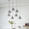 Lucande Hängeleuchte Jarven, Glas Alu IP20, 7 x 15 W LED Bild 4