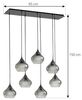 Lucande Hängeleuchte Jarven, Glas Alu IP20, 7 x 15 W LED Bild 5