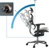 hjh OFFICE Bürostuhl ergonomisch ERGOHUMAN Ultra GEN2 Originales Design, Bürosessel mit Flexibler Lendenwirbelstütze, Netzbespannung, Schwarz Bild 5