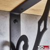 SO-TECH® Wandregalhalter Regalkonsole BLACKLINE II schwarz Tragkraft bis zu 30 kg / Paar, Set 2-tlg, 12,5 x 9 x 2,5 cm Bild 3