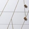 DRW Anrichte aus Holz mit DREI Türen und Magnetverschluss, in Weiß und Gold, 120 x 40 x 80 cm Bild 5