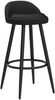WOLTU BH296sz-2 Barhocker 2er Set Barstuhl Hocker Tresenhocker Bistrohocker Designer Hocker mit Lehne und Fußstütze aus Samt Metall, Schwarz Bild 5