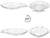 MamboCat Servierplatte 2x Fischplatte OSLO Gr. L LxB 35x24cm Glas Fisch-Relief Servier-Teller, Glas Bild 4