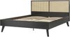 Bett mit Lattenrost MONPAZIER 160 x 200 cm Rattan Schwarz Bild 5