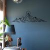 dekoratives Wandaccessoire aus Metall, 'Everest', 37 x 0,12 x 119,5, Schwarz Bild 2